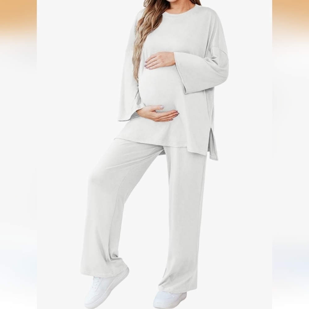 Maternity Lounge Set in White